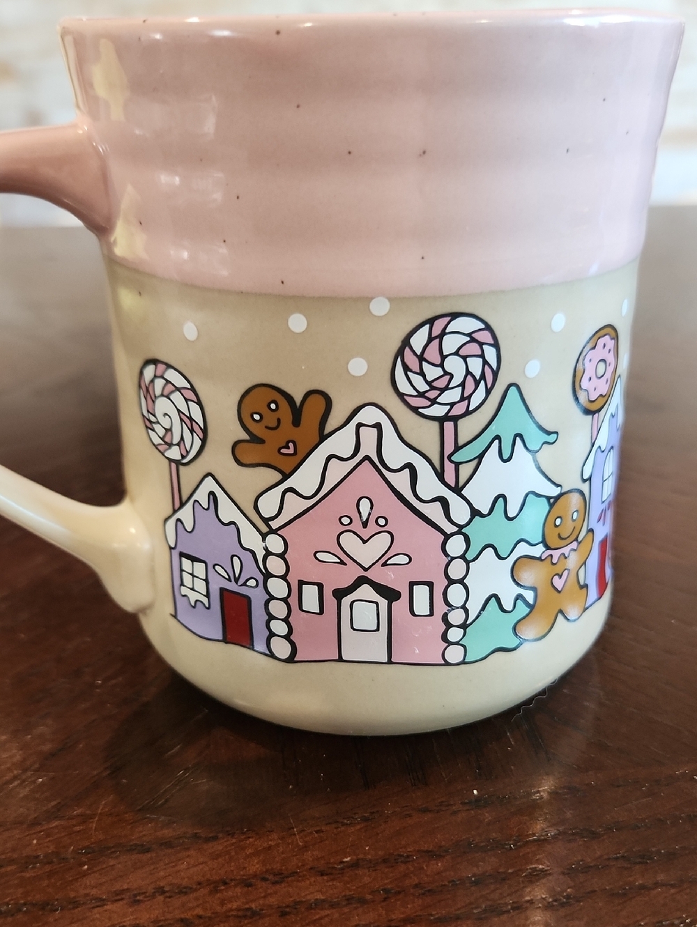 Peppermint & Pine Gingerbread Village Christmas Mug